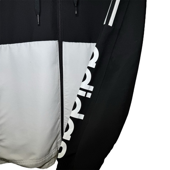 Adidas Hooded Track Jacket - Black/White - Picture 3 of 4